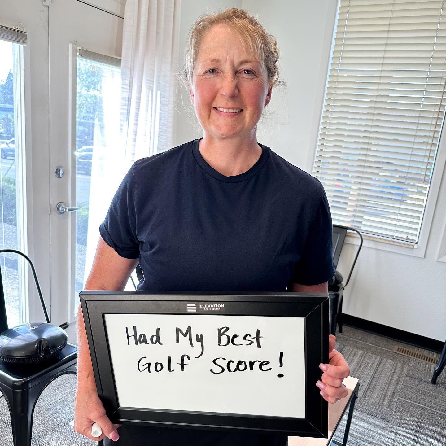 Bend patient — best golf score